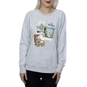 Frozen Womens/Ladies Olaf Polaroid Sweatshirt / Heather Grey
